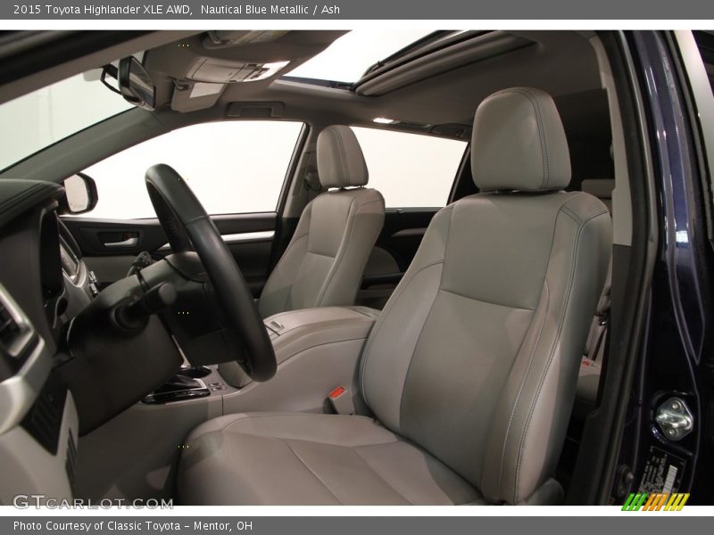 Nautical Blue Metallic / Ash 2015 Toyota Highlander XLE AWD