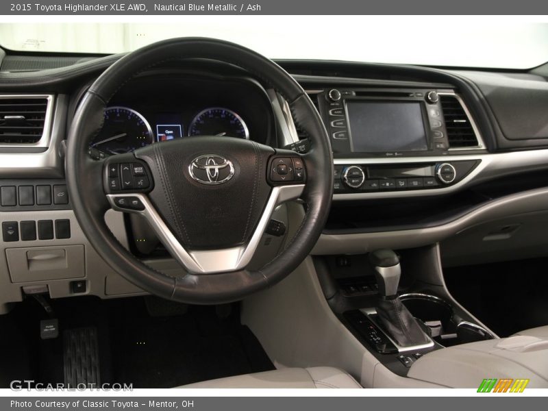 Nautical Blue Metallic / Ash 2015 Toyota Highlander XLE AWD