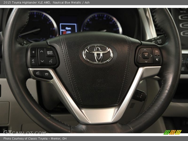 Nautical Blue Metallic / Ash 2015 Toyota Highlander XLE AWD