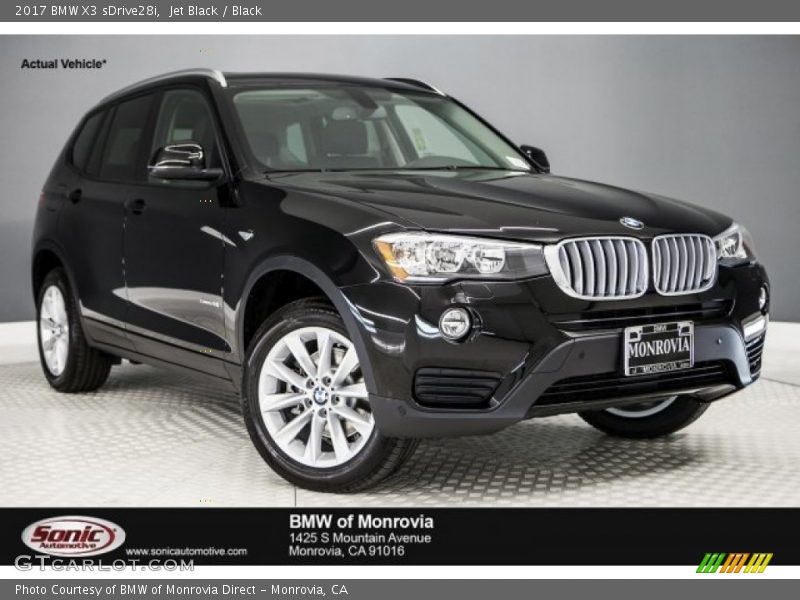 Jet Black / Black 2017 BMW X3 sDrive28i