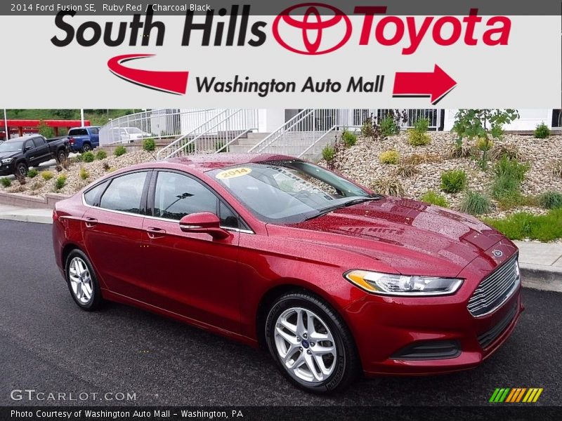 Ruby Red / Charcoal Black 2014 Ford Fusion SE