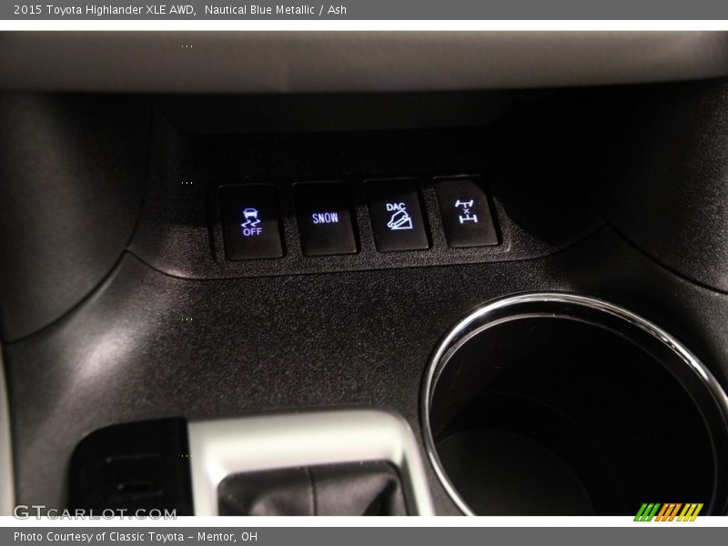 Nautical Blue Metallic / Ash 2015 Toyota Highlander XLE AWD