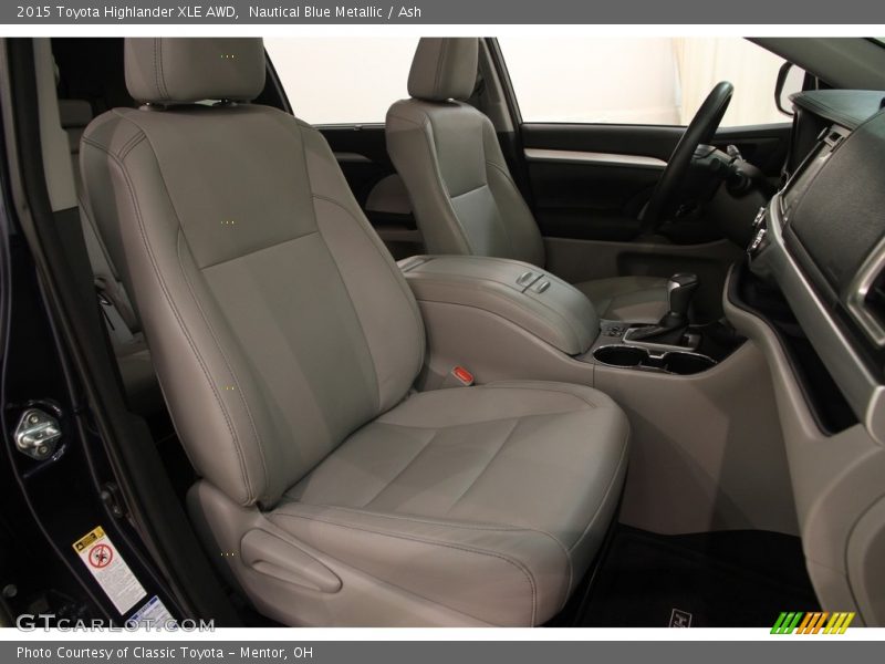 Nautical Blue Metallic / Ash 2015 Toyota Highlander XLE AWD