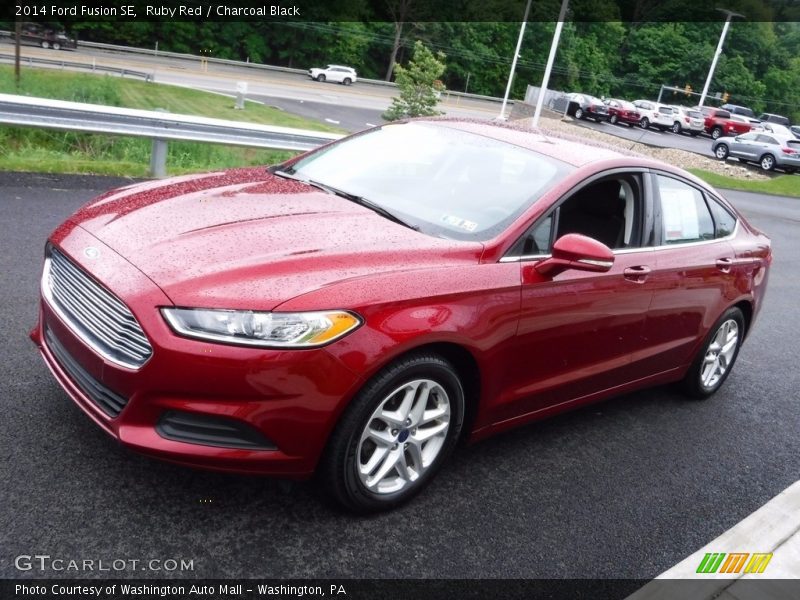 Ruby Red / Charcoal Black 2014 Ford Fusion SE