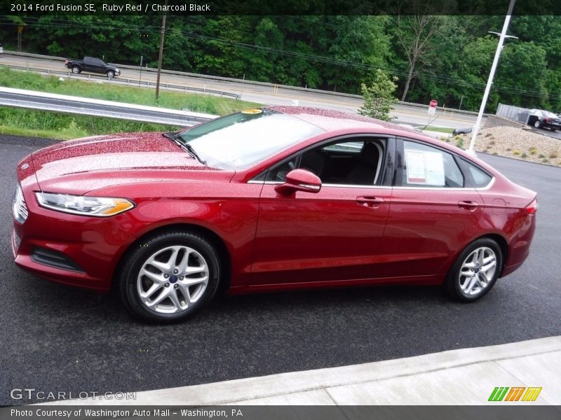 Ruby Red / Charcoal Black 2014 Ford Fusion SE