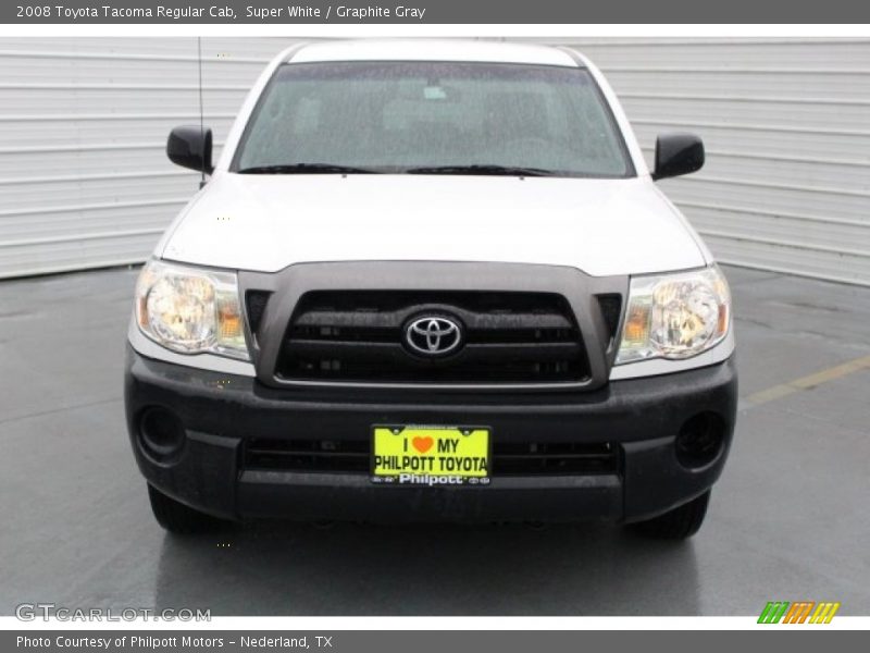 Super White / Graphite Gray 2008 Toyota Tacoma Regular Cab