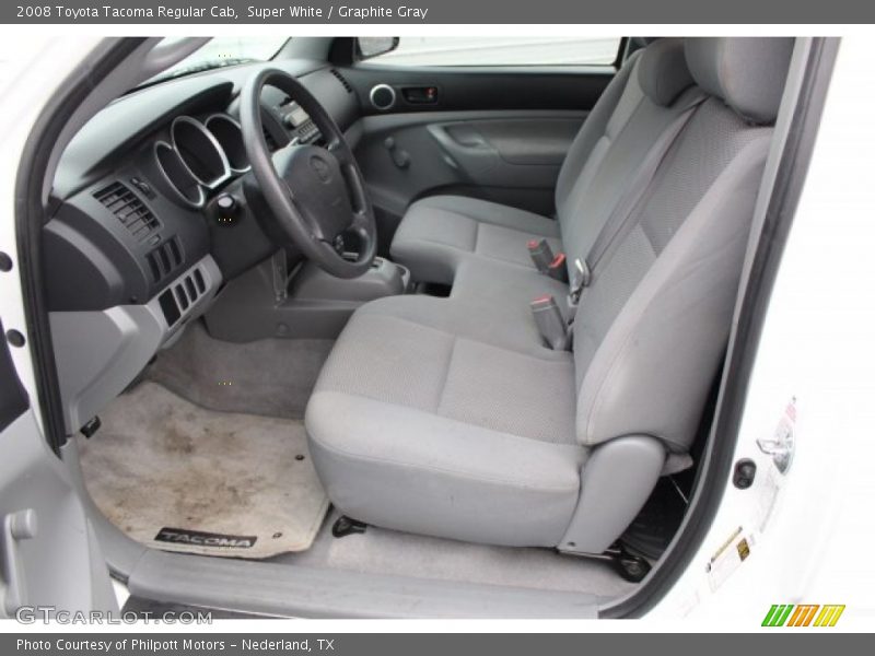 Super White / Graphite Gray 2008 Toyota Tacoma Regular Cab