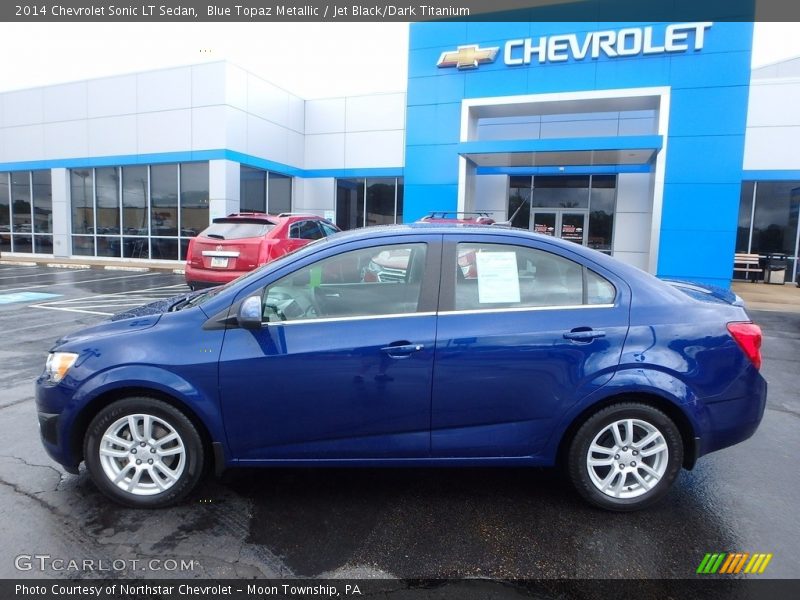 Blue Topaz Metallic / Jet Black/Dark Titanium 2014 Chevrolet Sonic LT Sedan