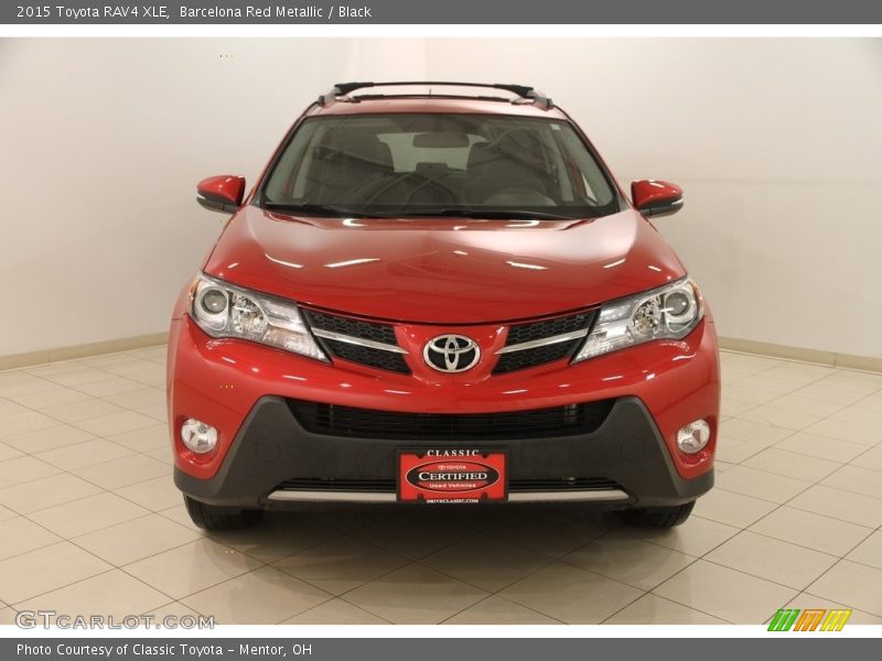 Barcelona Red Metallic / Black 2015 Toyota RAV4 XLE