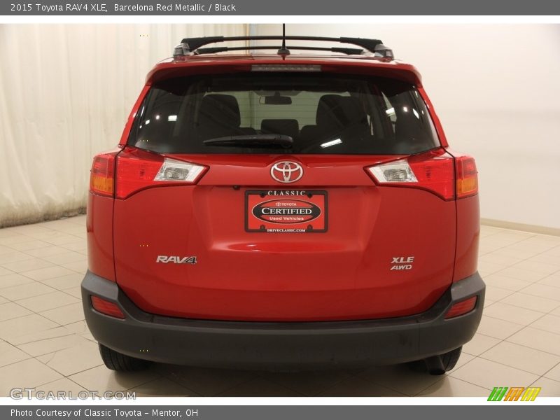 Barcelona Red Metallic / Black 2015 Toyota RAV4 XLE