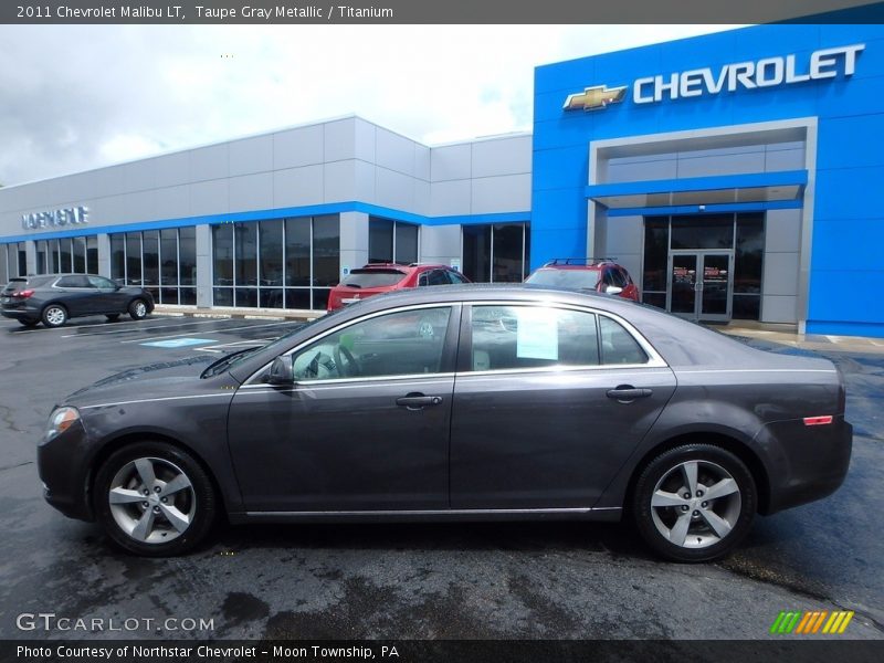 Taupe Gray Metallic / Titanium 2011 Chevrolet Malibu LT