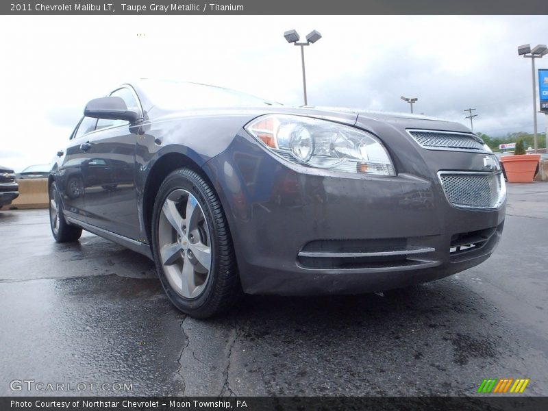 Taupe Gray Metallic / Titanium 2011 Chevrolet Malibu LT