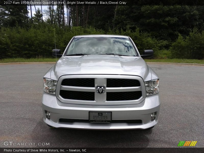 Bright Silver Metallic / Black/Diesel Gray 2017 Ram 1500 Express Quad Cab 4x4
