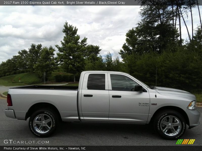 Bright Silver Metallic / Black/Diesel Gray 2017 Ram 1500 Express Quad Cab 4x4