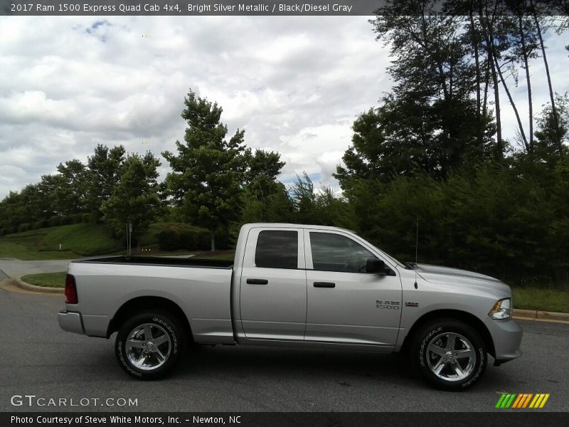 Bright Silver Metallic / Black/Diesel Gray 2017 Ram 1500 Express Quad Cab 4x4