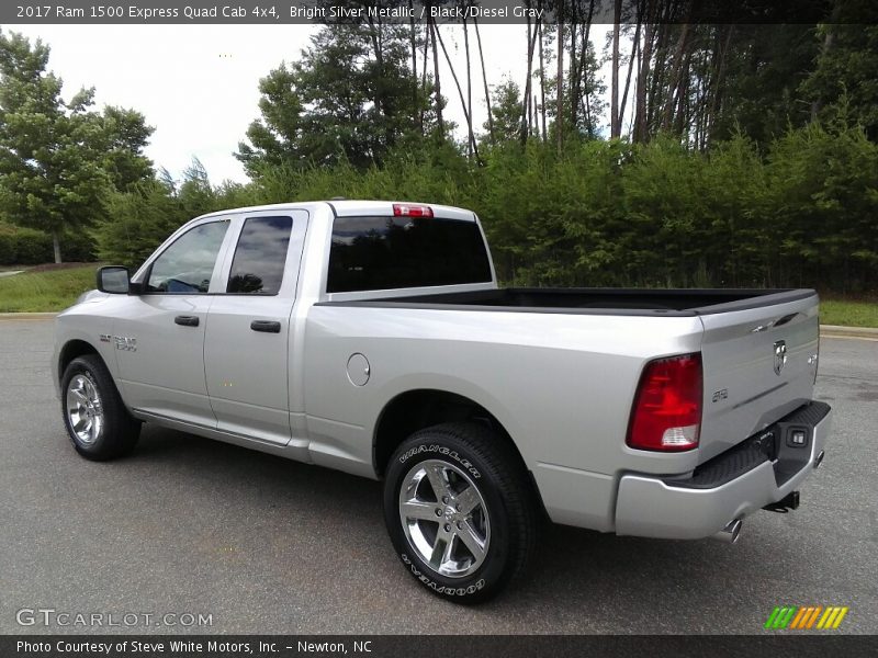 Bright Silver Metallic / Black/Diesel Gray 2017 Ram 1500 Express Quad Cab 4x4