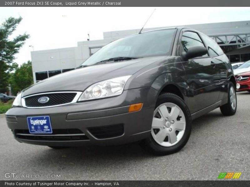 Liquid Grey Metallic / Charcoal 2007 Ford Focus ZX3 SE Coupe