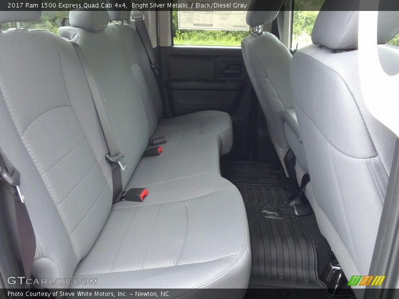 Bright Silver Metallic / Black/Diesel Gray 2017 Ram 1500 Express Quad Cab 4x4