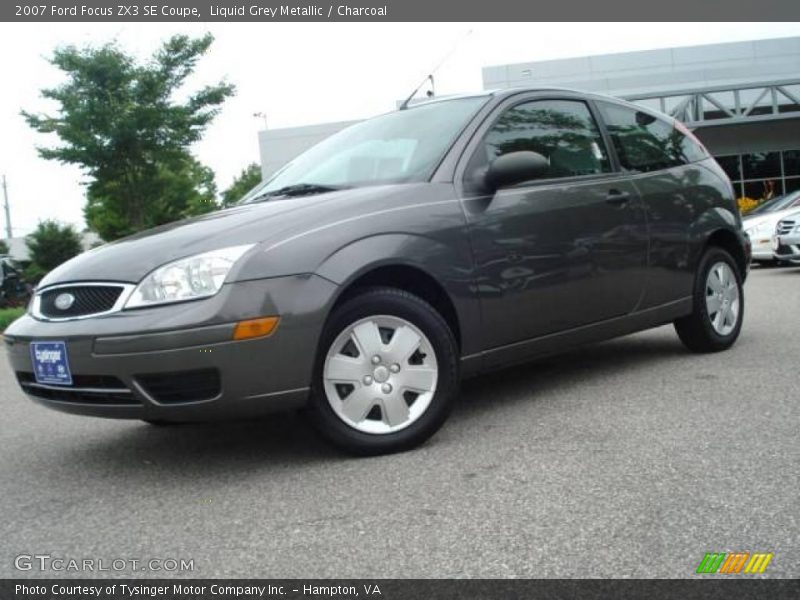 Liquid Grey Metallic / Charcoal 2007 Ford Focus ZX3 SE Coupe