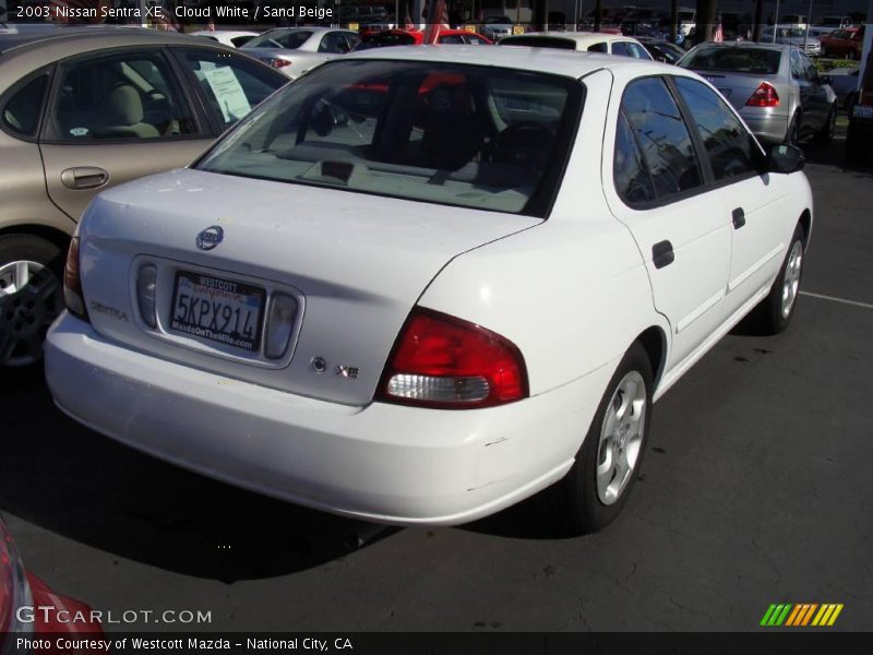 Cloud White / Sand Beige 2003 Nissan Sentra XE