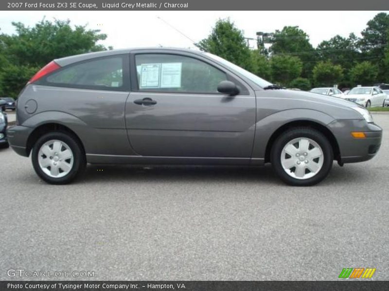 Liquid Grey Metallic / Charcoal 2007 Ford Focus ZX3 SE Coupe