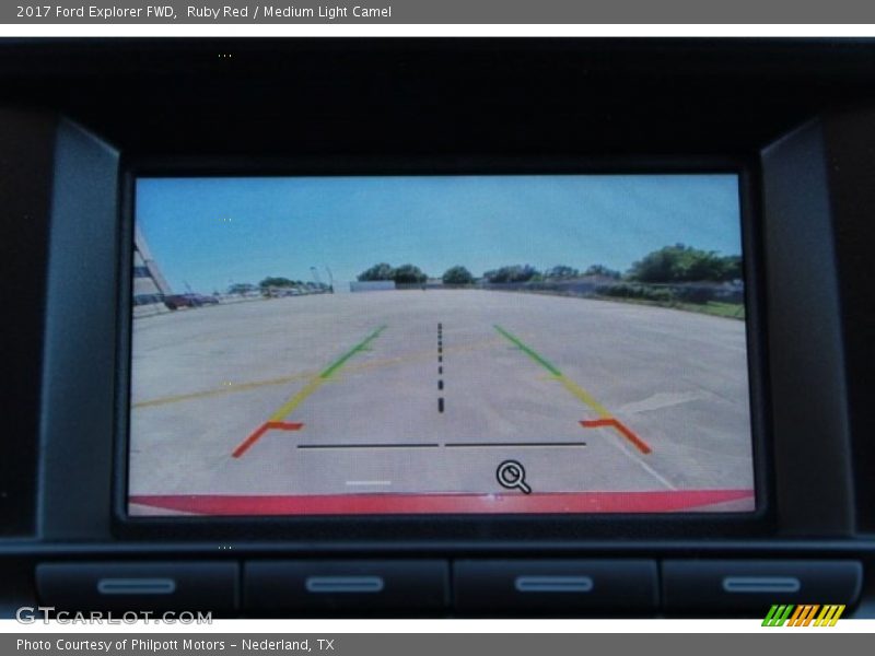 Ruby Red / Medium Light Camel 2017 Ford Explorer FWD