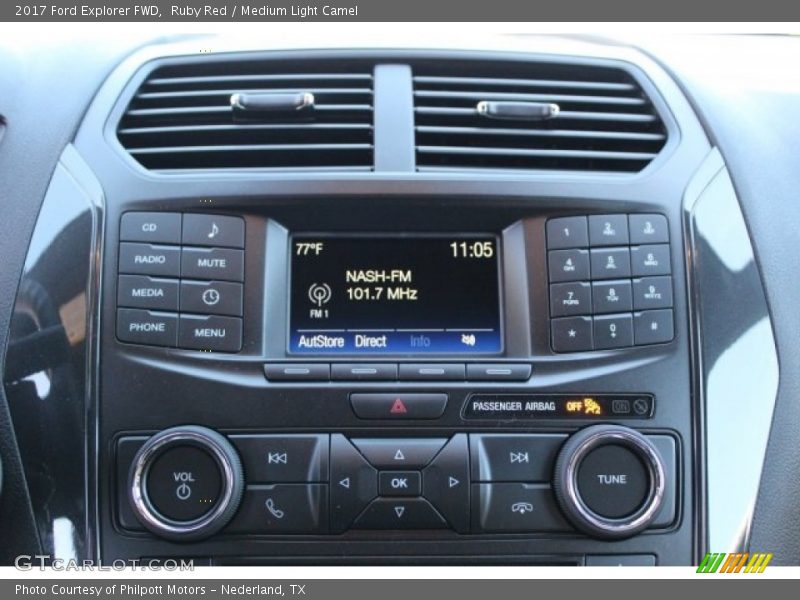 Ruby Red / Medium Light Camel 2017 Ford Explorer FWD