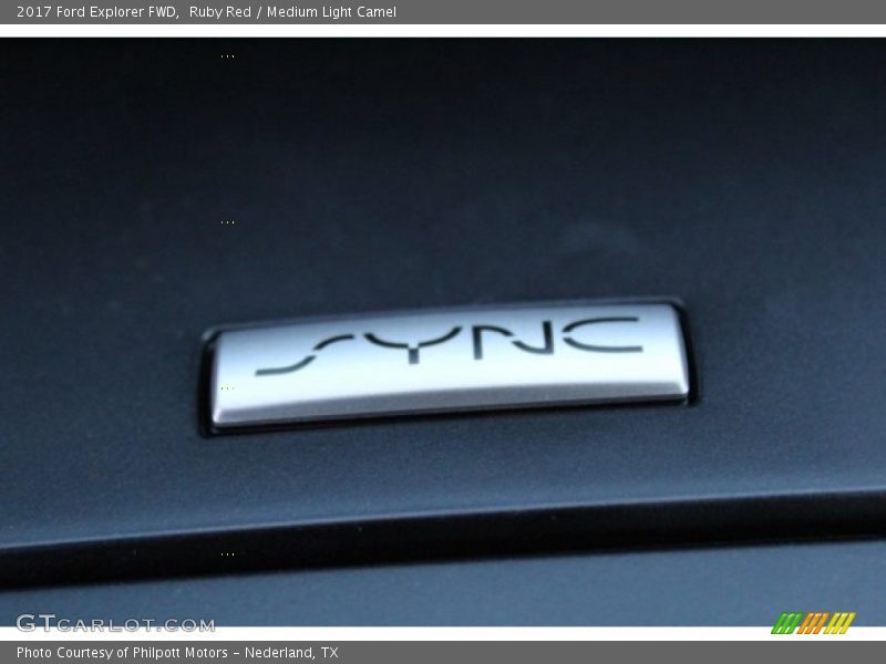 Ruby Red / Medium Light Camel 2017 Ford Explorer FWD