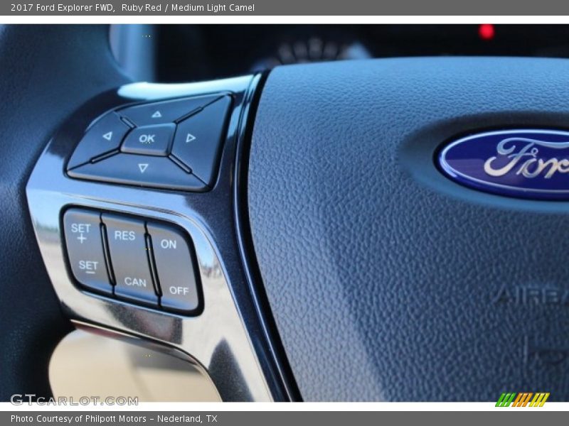 Ruby Red / Medium Light Camel 2017 Ford Explorer FWD
