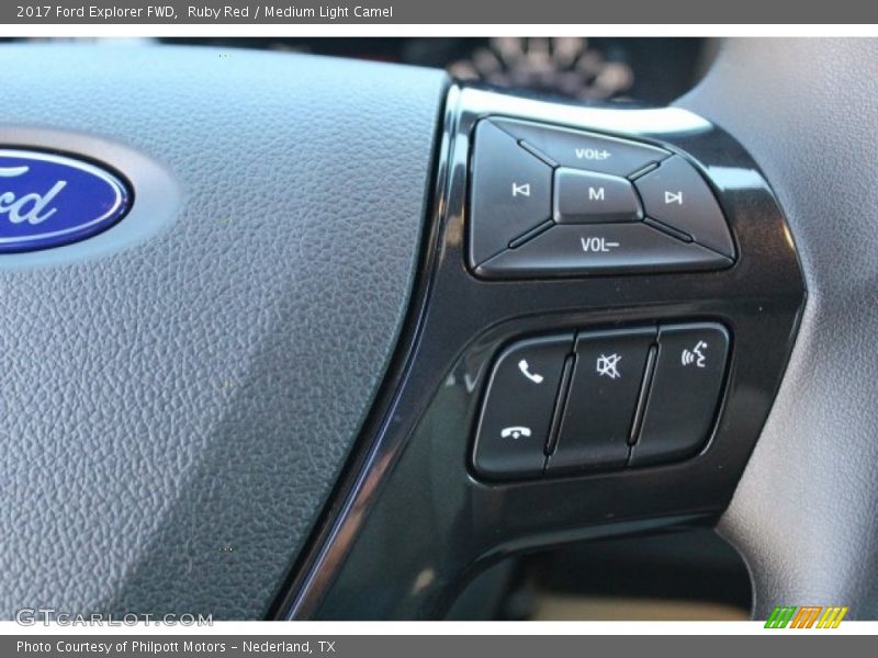 Ruby Red / Medium Light Camel 2017 Ford Explorer FWD