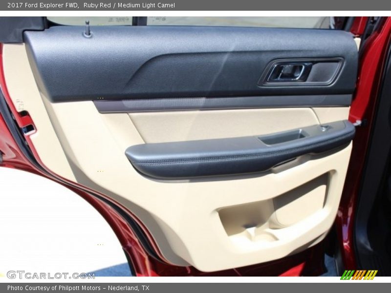 Ruby Red / Medium Light Camel 2017 Ford Explorer FWD