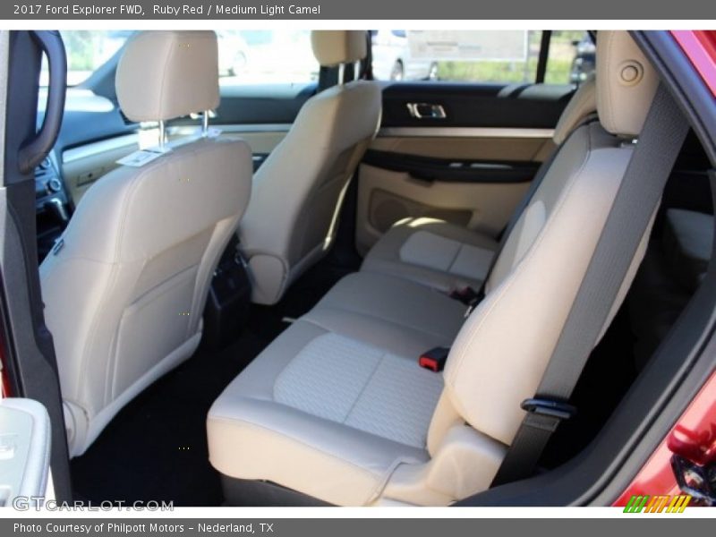 Ruby Red / Medium Light Camel 2017 Ford Explorer FWD