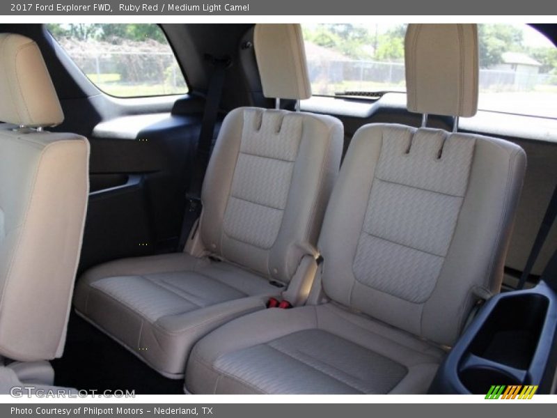 Ruby Red / Medium Light Camel 2017 Ford Explorer FWD