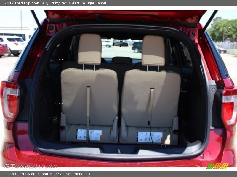 Ruby Red / Medium Light Camel 2017 Ford Explorer FWD