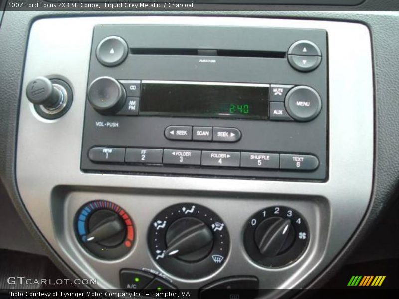 Liquid Grey Metallic / Charcoal 2007 Ford Focus ZX3 SE Coupe
