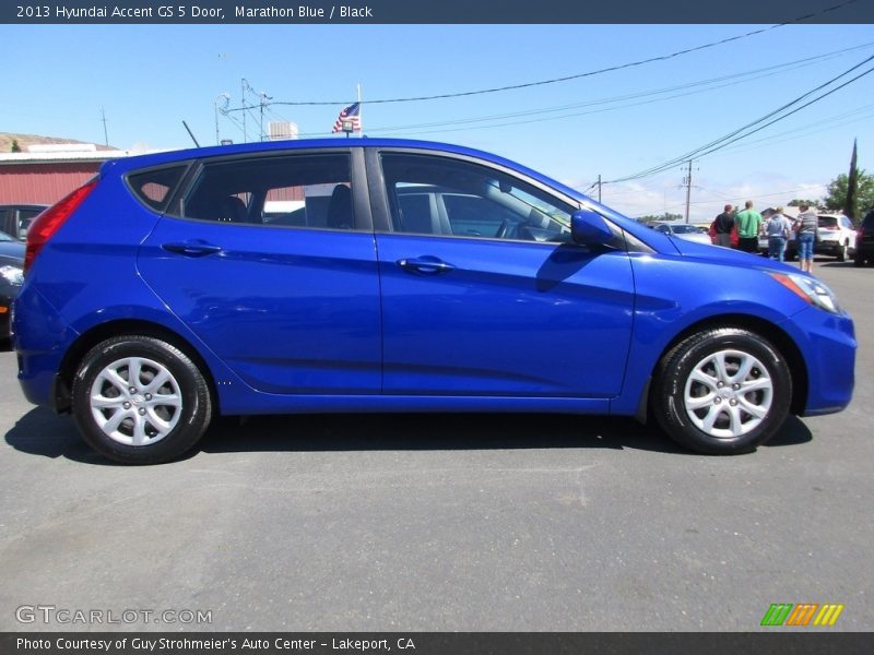 Marathon Blue / Black 2013 Hyundai Accent GS 5 Door