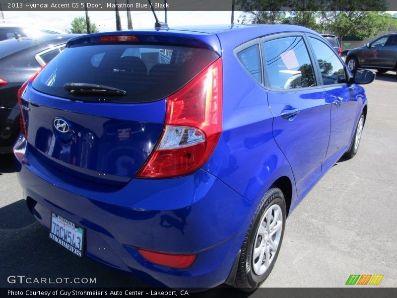 Marathon Blue / Black 2013 Hyundai Accent GS 5 Door