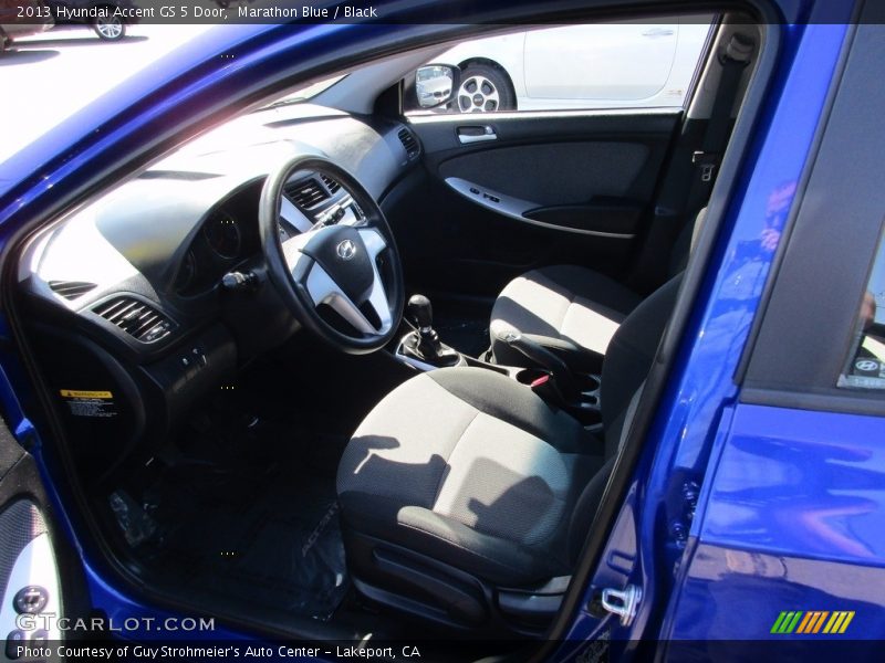 Marathon Blue / Black 2013 Hyundai Accent GS 5 Door
