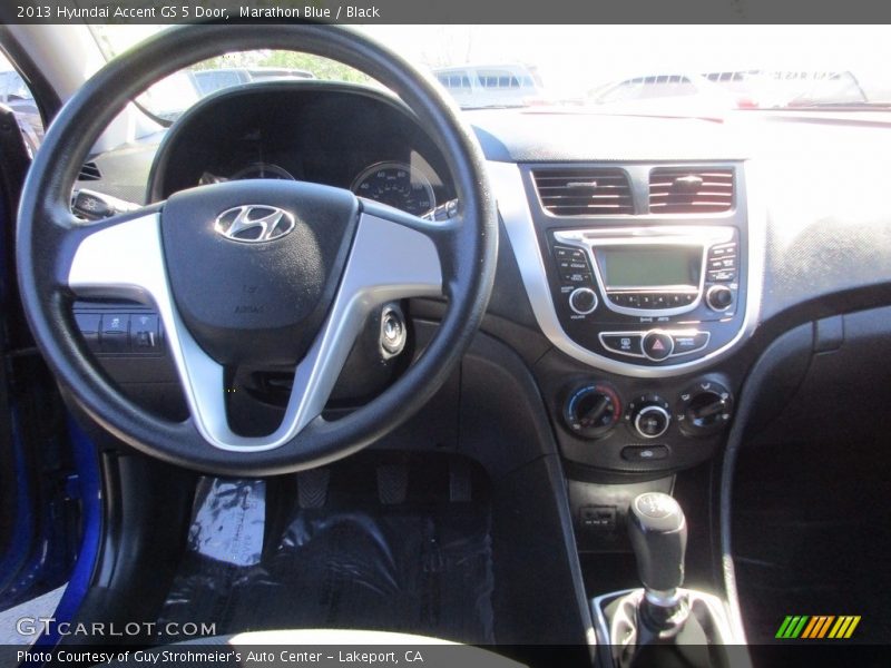 Marathon Blue / Black 2013 Hyundai Accent GS 5 Door
