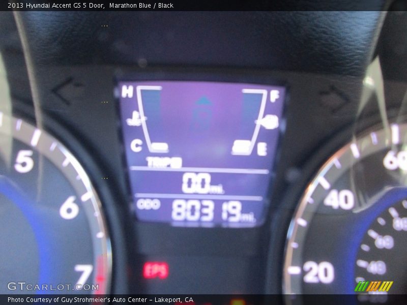 Marathon Blue / Black 2013 Hyundai Accent GS 5 Door
