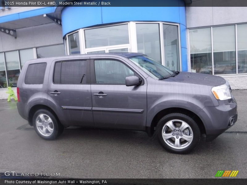 Modern Steel Metallic / Black 2015 Honda Pilot EX-L 4WD