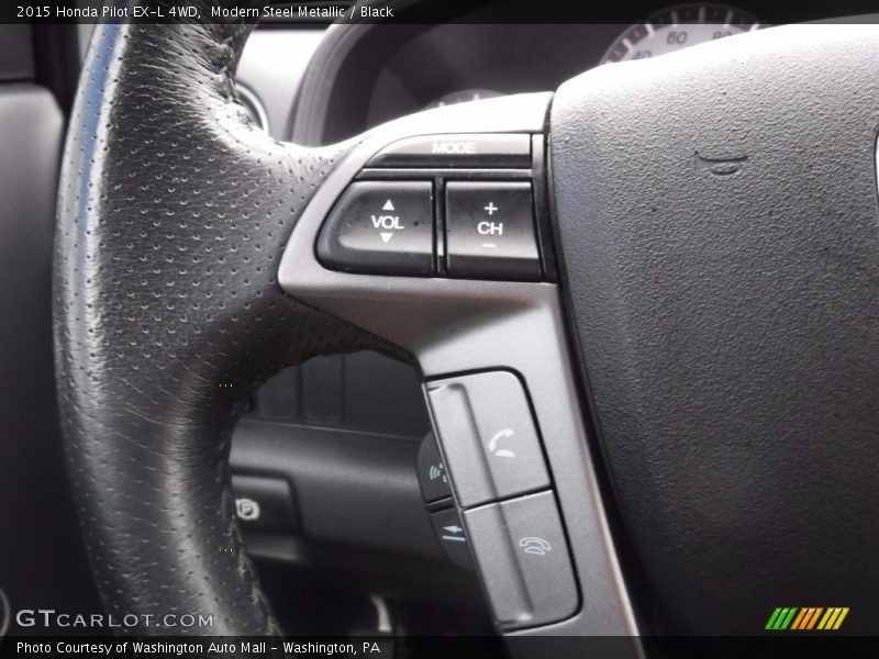 Modern Steel Metallic / Black 2015 Honda Pilot EX-L 4WD