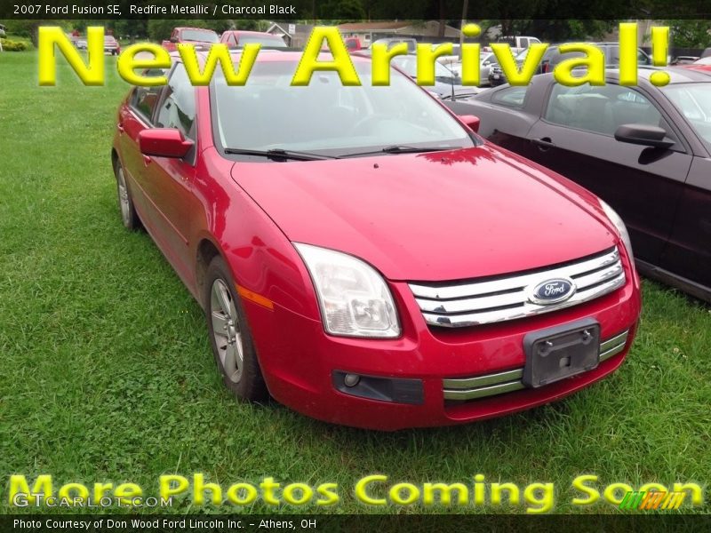 Redfire Metallic / Charcoal Black 2007 Ford Fusion SE