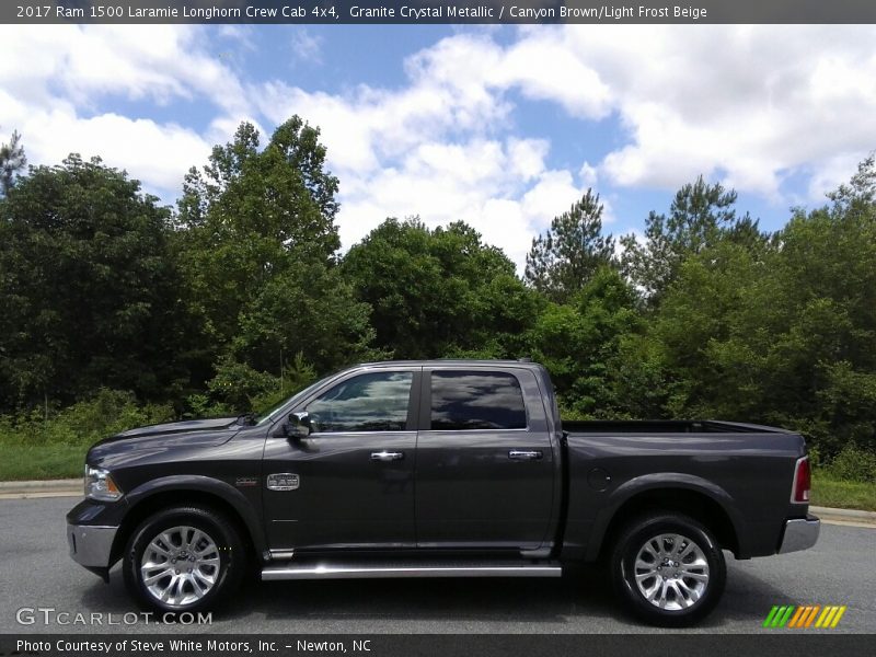 Granite Crystal Metallic / Canyon Brown/Light Frost Beige 2017 Ram 1500 Laramie Longhorn Crew Cab 4x4