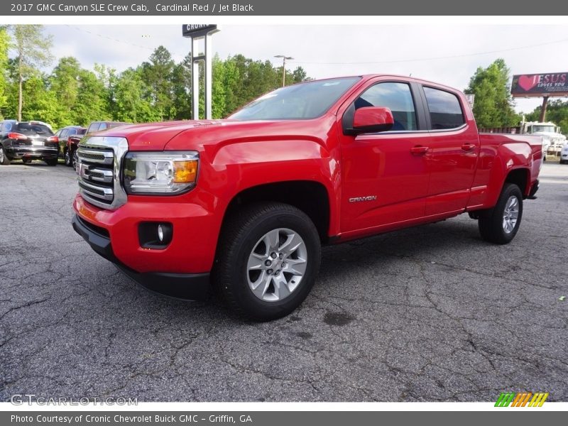 Cardinal Red / Jet Black 2017 GMC Canyon SLE Crew Cab