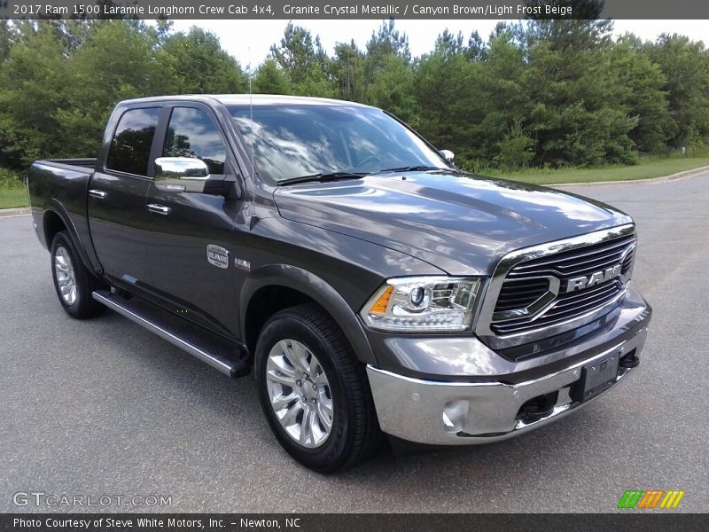 Granite Crystal Metallic / Canyon Brown/Light Frost Beige 2017 Ram 1500 Laramie Longhorn Crew Cab 4x4