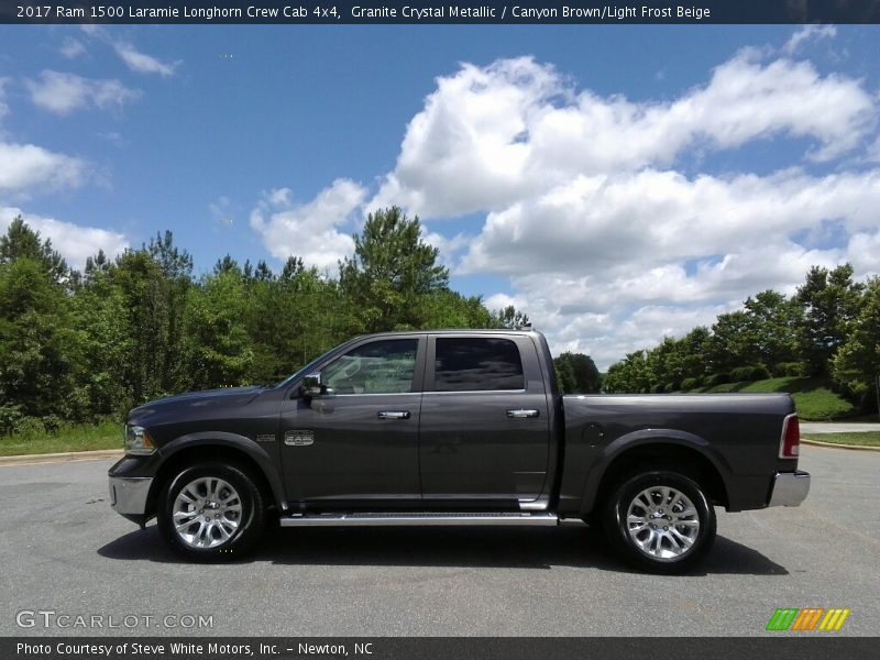 Granite Crystal Metallic / Canyon Brown/Light Frost Beige 2017 Ram 1500 Laramie Longhorn Crew Cab 4x4