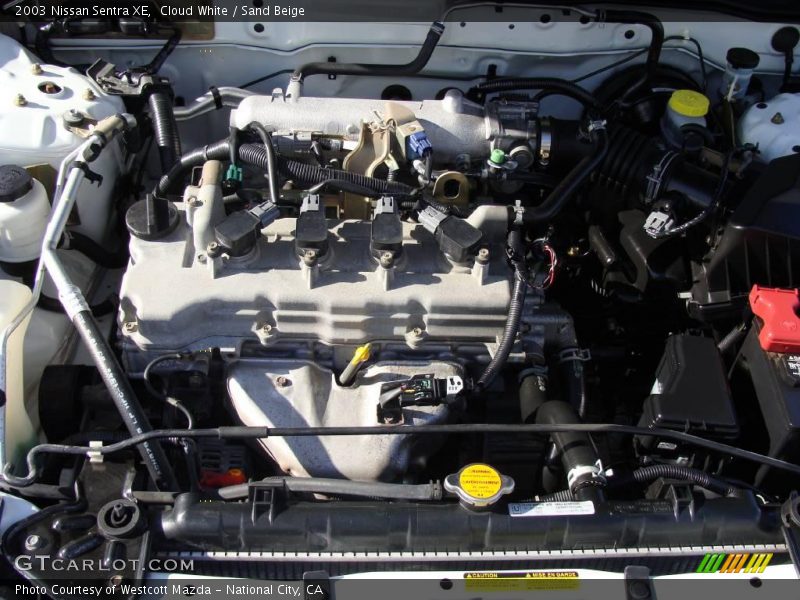 Cloud White / Sand Beige 2003 Nissan Sentra XE