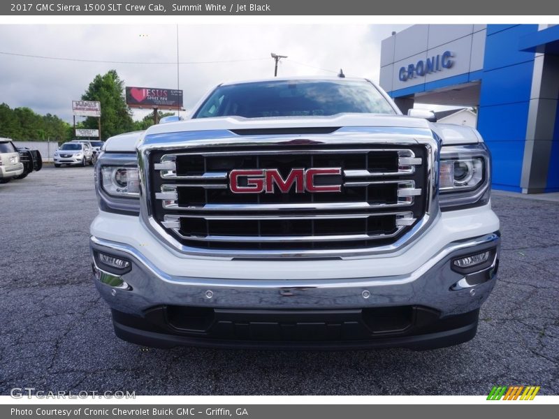 Summit White / Jet Black 2017 GMC Sierra 1500 SLT Crew Cab