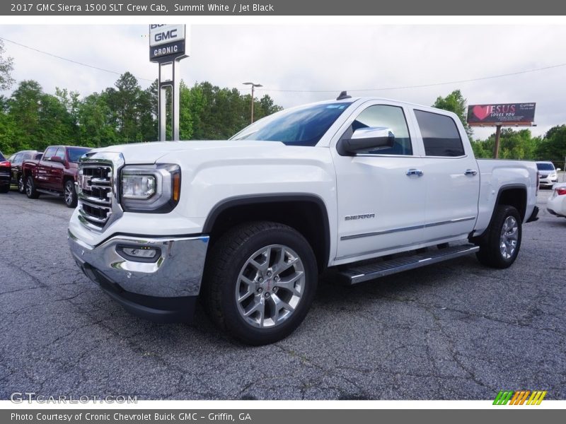 Summit White / Jet Black 2017 GMC Sierra 1500 SLT Crew Cab